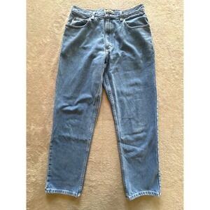 LL Bean Natural Fit Mens Blue Denim Jeans 100% Cotton 33x30 Medium Wash 104731